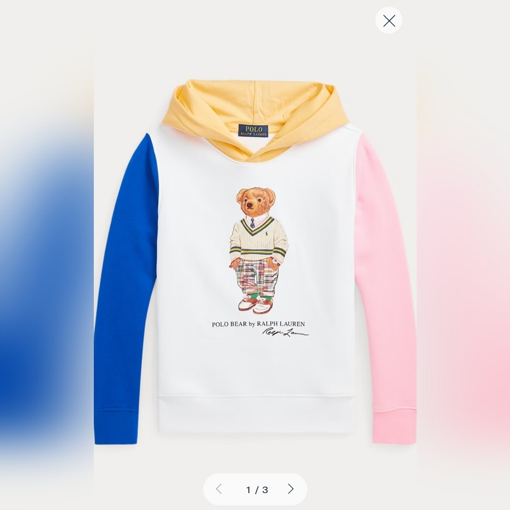 Ralph Lauren Kids' Multicolor Polo Bear Hoodie